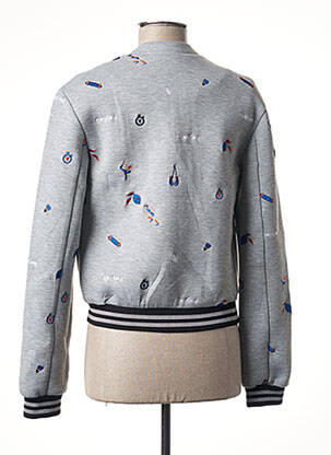 Blouson finition bords-côtes gris I.CODE (By IKKS) femme