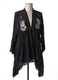 Gilet manches longues col châle noir I.CODE (By IKKS) femme