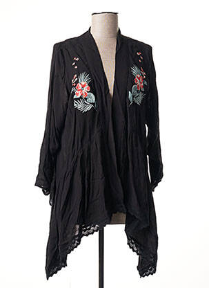 Gilet manches longues col châle noir I.CODE (By IKKS) femme