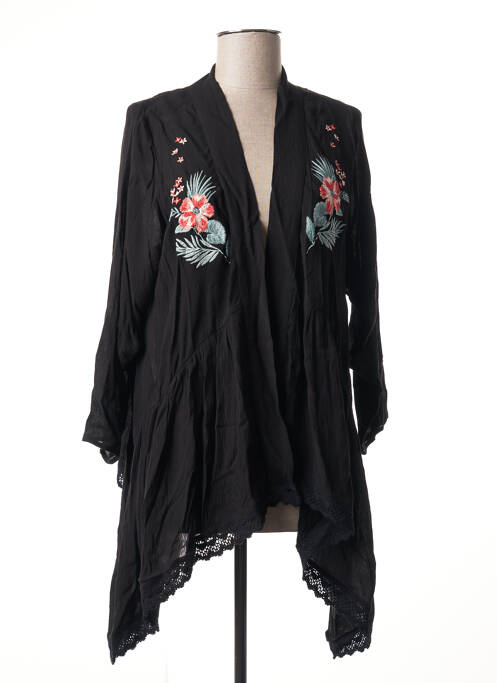 Gilet manches longues col châle noir I.CODE (By IKKS) femme