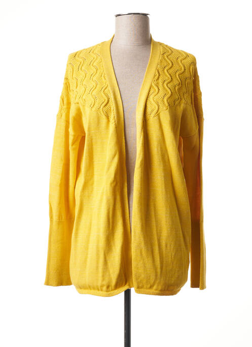 Gilet manches longues jaune I.CODE (By IKKS) pour femme