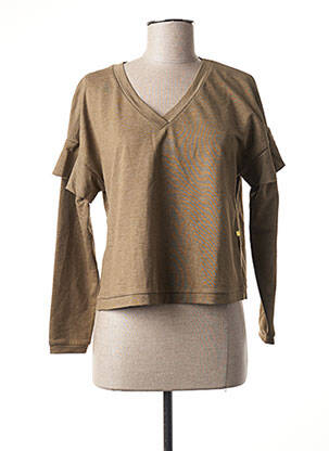 T-shirt coupe droite manches courtes vert I.CODE (By IKKS) femme