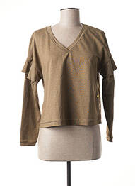 T-shirt coupe droite manches courtes vert I.CODE (By IKKS) femme