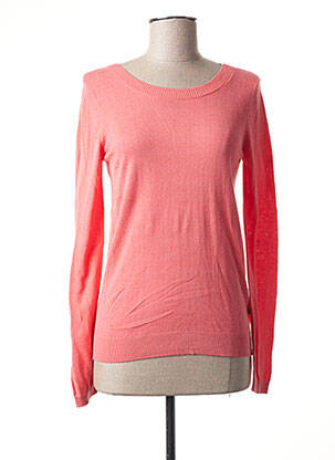 Pull finition bords-côtes manches longues rose I.CODE (By IKKS) femme