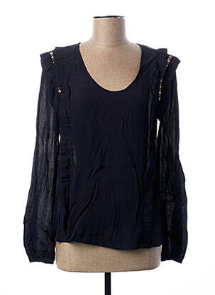 Blouse col rond manches longues bleu I.CODE (By IKKS) femme