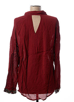 Chemisier poches poitrine manches longues rouge I.CODE (By IKKS) femme