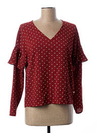 Blouse imprimé fantaisie manches longues rouge I.CODE (By IKKS) femme