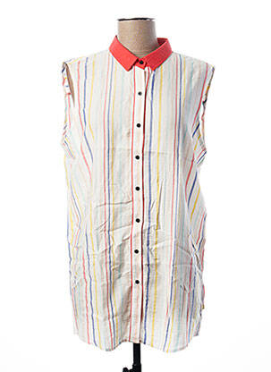 Chemisier coupe droite sans manche blanc I.CODE (By IKKS) femme