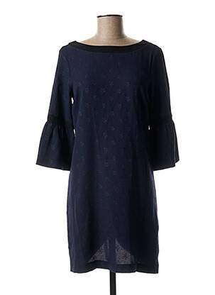 Robe courte col rond bleu I.CODE (By IKKS) femme