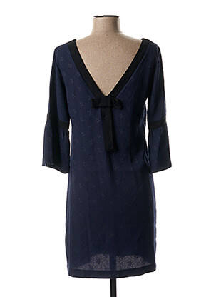 Robe courte col rond bleu I.CODE (By IKKS) femme