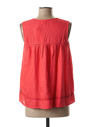 Top col v sans manche rouge I.CODE (By IKKS) femme