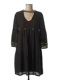 Robe courte coupe évasée manches longues noir I.CODE (By IKKS) femme