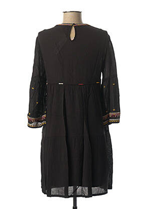 Robe courte coupe évasée manches longues noir I.CODE (By IKKS) femme