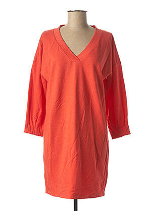 Robe courte manches 3/4 manches 3/4 orange I.CODE (By IKKS) femme