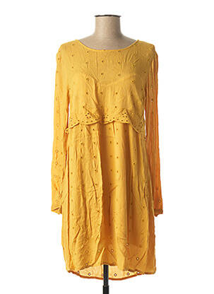 Robe courte manches longues manches longues jaune I.CODE (By IKKS) femme