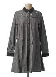 Robe courte coupe évasée manches longues gris I.CODE (By IKKS) femme