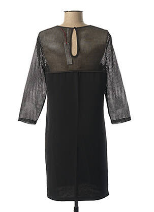 Robe courte manches 3/4 manches 3/4 noir I.CODE (By IKKS) femme