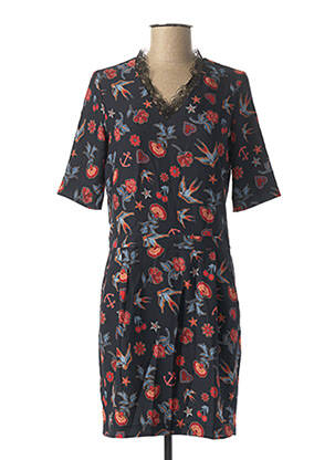 Robe courte manches courtes manches courtes bleu I.CODE (By IKKS) femme