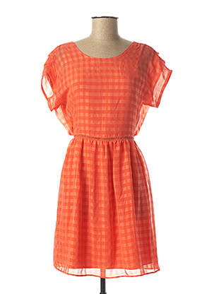 Robe courte manches courtes manches courtes orange I.CODE (By IKKS) femme