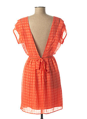 Robe courte manches courtes manches courtes orange I.CODE (By IKKS) femme