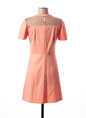 Robe mi-longue manches courtes manches courtes orange I.CODE (By IKKS) femme