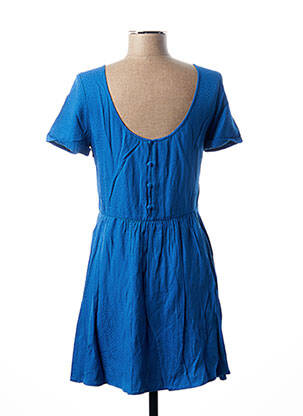 Robe mi-longue manches courtes manches courtes bleu I.CODE (By IKKS) femme