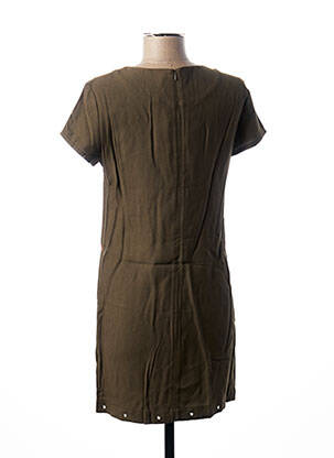 Robe courte fermeture zippée au dos manches courtes vert I.CODE (By IKKS) femme