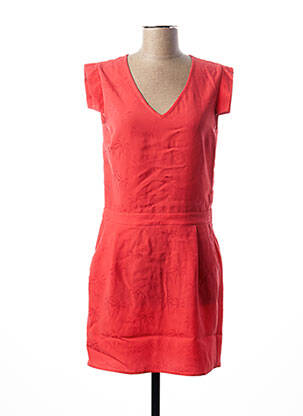Robe courte manches courtes manches courtes orange I.CODE (By IKKS) femme