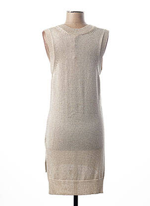 Pull tunique finition bords-côtes sans manche gris I.CODE (By IKKS) femme