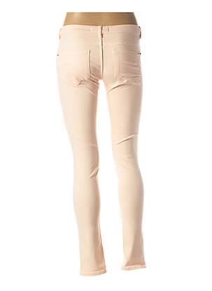 Pantalon slim tissage popeline taille normale rose I.CODE (By IKKS) femme