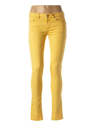 Pantalon slim taille basse taille basse jaune I.CODE (By IKKS) femme