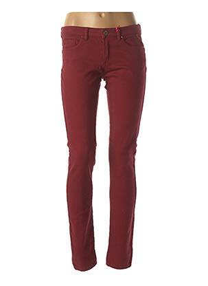 Jeans coupe slim slim taille basse rouge I.CODE (By IKKS) femme