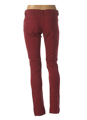 Jeans coupe slim slim taille basse rouge I.CODE (By IKKS) femme
