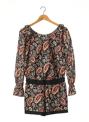 Combishort tissage popeline noir I.CODE (By IKKS) femme