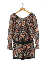 Combishort tissage popeline noir I.CODE (By IKKS) femme