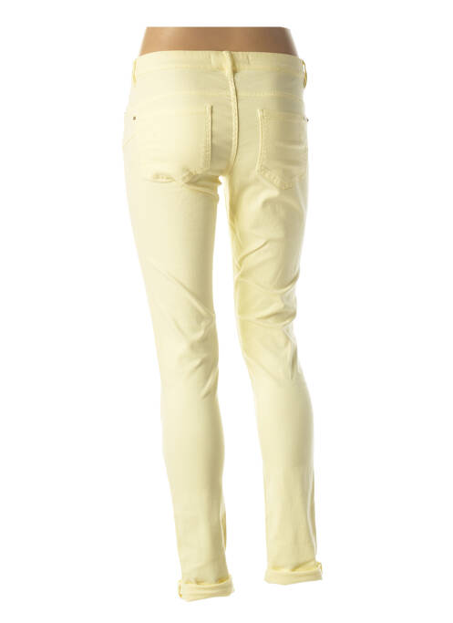 Pantalon slim tissage popeline taille normale jaune I.CODE (By IKKS) femme