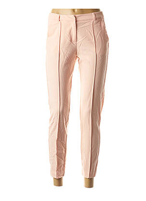 Pantalon 7/8 fermeture zippée sous rabat avec crochet taille normale rose I.CODE (By IKKS) femme