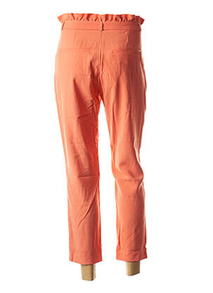 Pantalon 7/8 tissage popeline taille normale orange I.CODE (By IKKS) femme