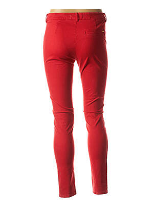 Pantalon chino taille basse taille basse rouge I.CODE (By IKKS) femme