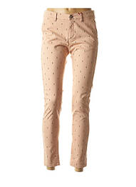 Pantalon 7/8 tissage popeline taille basse rose I.CODE (By IKKS) femme
