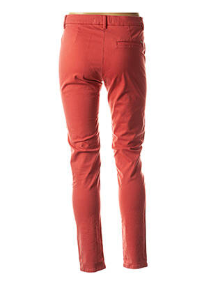 Pantalon 7/8 tissage popeline taille basse rouge I.CODE (By IKKS) femme