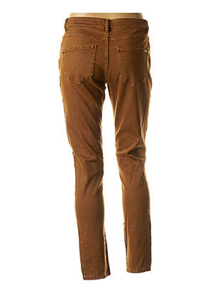 Pantalon slim taille basse taille basse marron I.CODE (By IKKS) femme