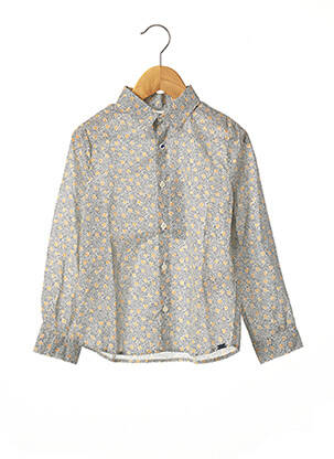 Chemise manches longues manches longues bleu IKKS JUNIOR garcon