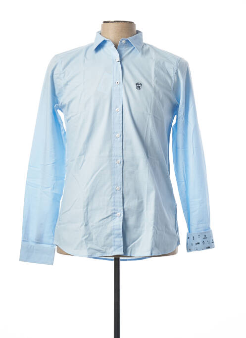 Chemise manches longues bleu ARISTOW homme