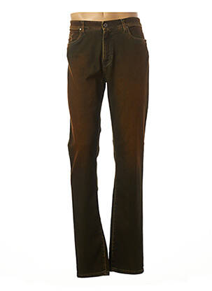 Jeans coupe slim stretch taille normale marron TELERIA ZED homme