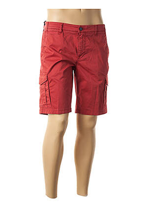 Bermuda stretch taille basse rouge TELERIA ZED homme