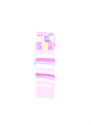 Chaussettes rose WELLY SOX pour fille