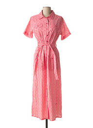 Robe mi-longue imprimé fantaisie manches courtes rouge AGATHE & LOUISE femme