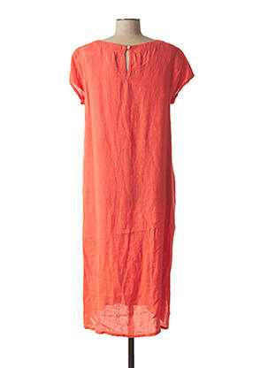 Robe mi-longue manches courtes manches courtes orange AGATHE & LOUISE femme