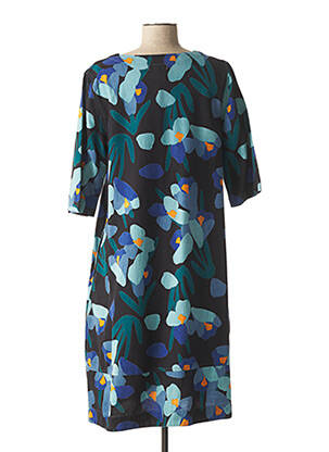 Robe mi-longue imprimé fleurs noir AGATHE & LOUISE femme